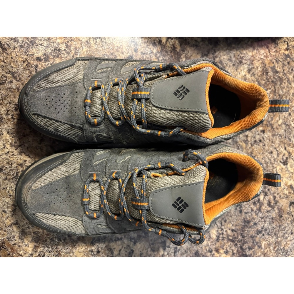Columbia Redmond V2 Waterproof Hiking Shoes Mens 8 Gray Orange BM5372-006